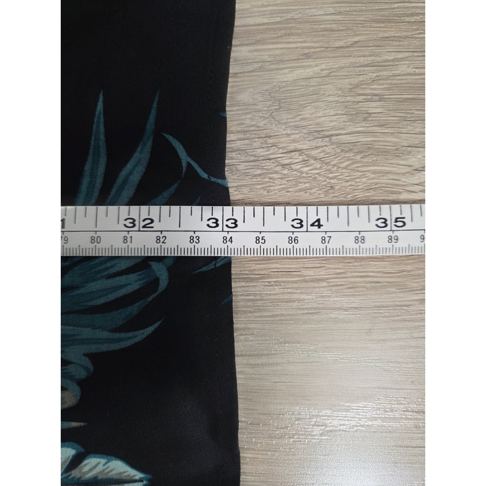 Primark Slim Fit Black Hawaiian Button Short Sleeve Shirt 2XL Purple Hibiscus - Picture 10 of 10